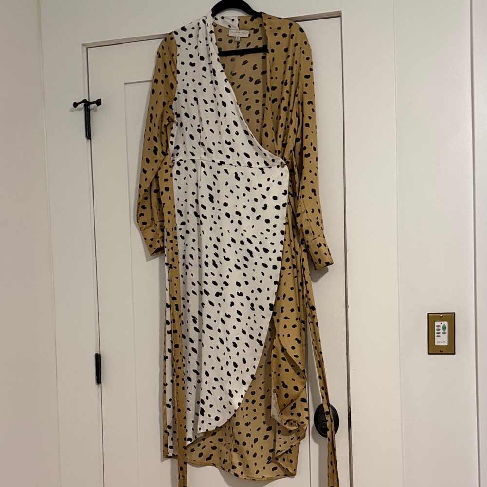 Never Fully Dressed Leopard Wrap Dress